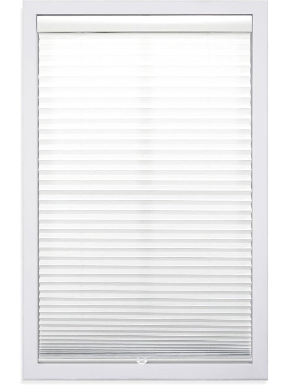 DEZ Furnishings Cordless Pleated Shade White 72x48 Light Filtering Window Blind